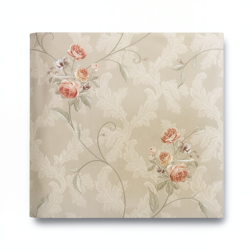 Italian Wallpaper 10m x 1.06m Beige Color, Model 7304