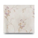 Italian Wall Covering Floral Design 10m x 1.06m Light Beige