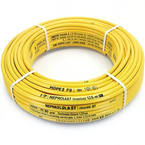 أنابيب HDPE PE 80 ضغط 3.2 بار قطر خارجي 125 مم سمك 3.1 مم لون أصفر | نيبروبلاست