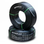 أنابيب HDPE PE 80 ضغط 10 بار قطر 50 مم سمك 3.7 مم لون أسود | نيبروبلاست
