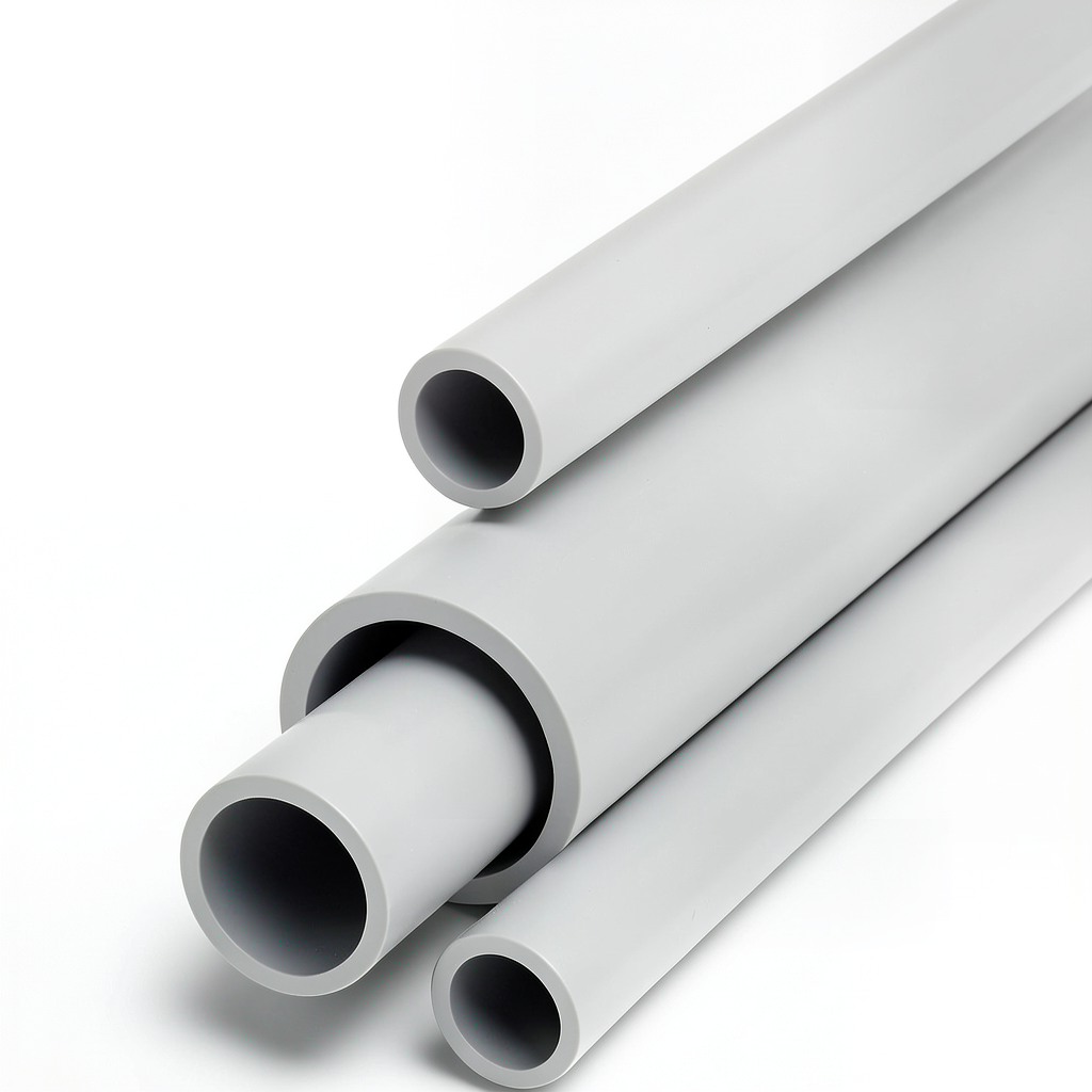 مواسير UPVC 3P Brand جدول 40 مقاس ¾ إنش سمك 2.87 مم لون رمادي فاتح