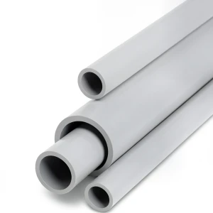 مواسير UPVC جدول 40 مقاس 1 إنش سمك 3.38 مم لون رمادي فاتح