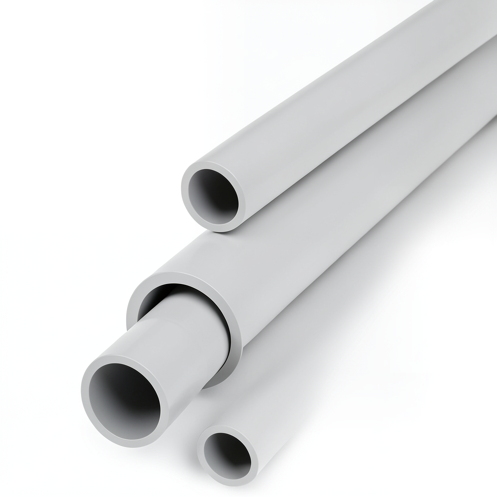 مواسير UPVC جدول 40 مقاس ¼ 1 إنش سمك 3.56 مم لون رمادي فاتح