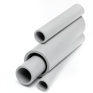 مواسير UPVC جدول 40 مقاس ½ 2 إنش سمك 5.16 مم لون رمادي فاتح