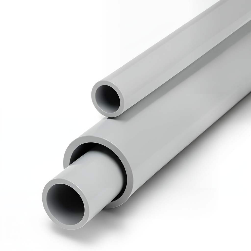 مواسير UPVC جدول 40 مقاس 3 إنش سمك 5.49 مم لون رمادي فاتح