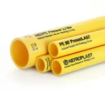 HDPE Pipes PE 80 Pressure 3.2 Bar Outside Diameter 140 mm Thickness 3.5 mm Yellow | NEPROPLAST