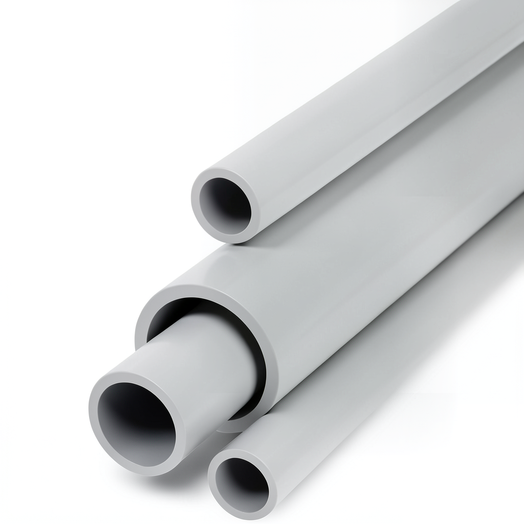 مواسير UPVC جدول 40 مقاس 6 إنش سمك 7.11 مم لون رمادي فاتح