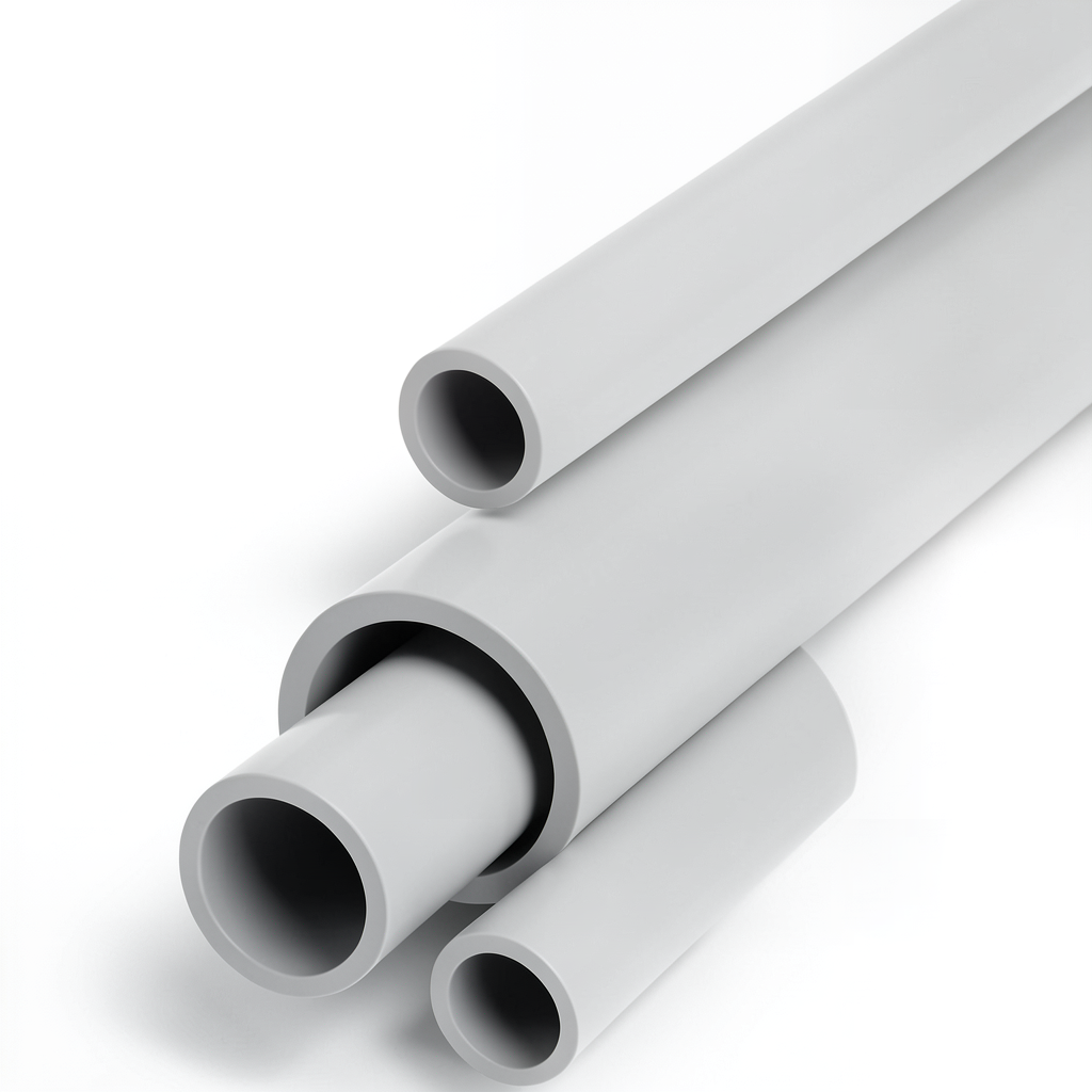 UPVC Pipes Schedule 40 Size 8 Inch Thickness 8.18 mm Light Gray