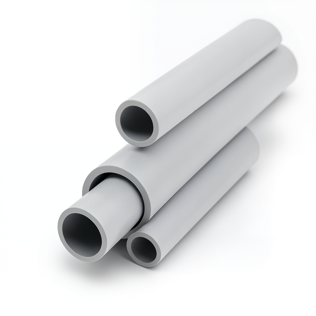 مواسير UPVC جدول 80 مقاس ½ إنش سمك 3.73 مم لون رمادي فاتح