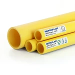 مواسير HDPE PE 80 ضغط 3.2 بار قطر خارجي 200 مم سمك 4.9 مم لون أصفر | نيبروبلاست