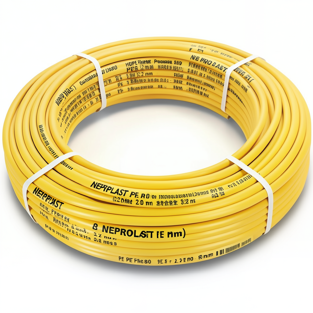 HDPE Pipes PE 80 Pressure 3.2 Bar Outside Diameter 90 mm Thickness 2.2 mm Yellow | NEPROPLAST