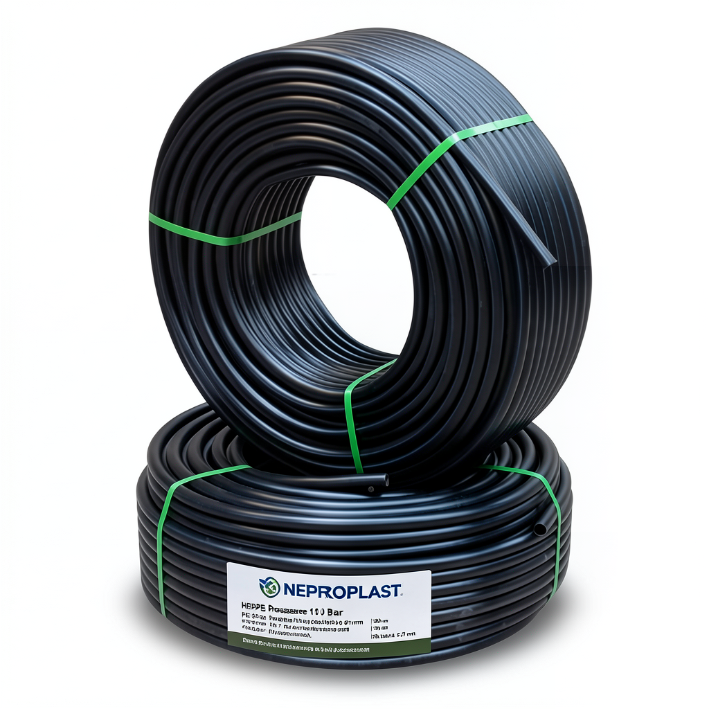 HDPE Pipes PE 80 Pressure 10 Bar Outside Diameter 90 mm Thickness 6.7 mm Black | NEPROPLAST