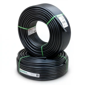 أنابيب HDPE PE 80 ضغط 10 بار قطر 125 مم سمك 9.2 مم لون أسود | نيبروبلاست