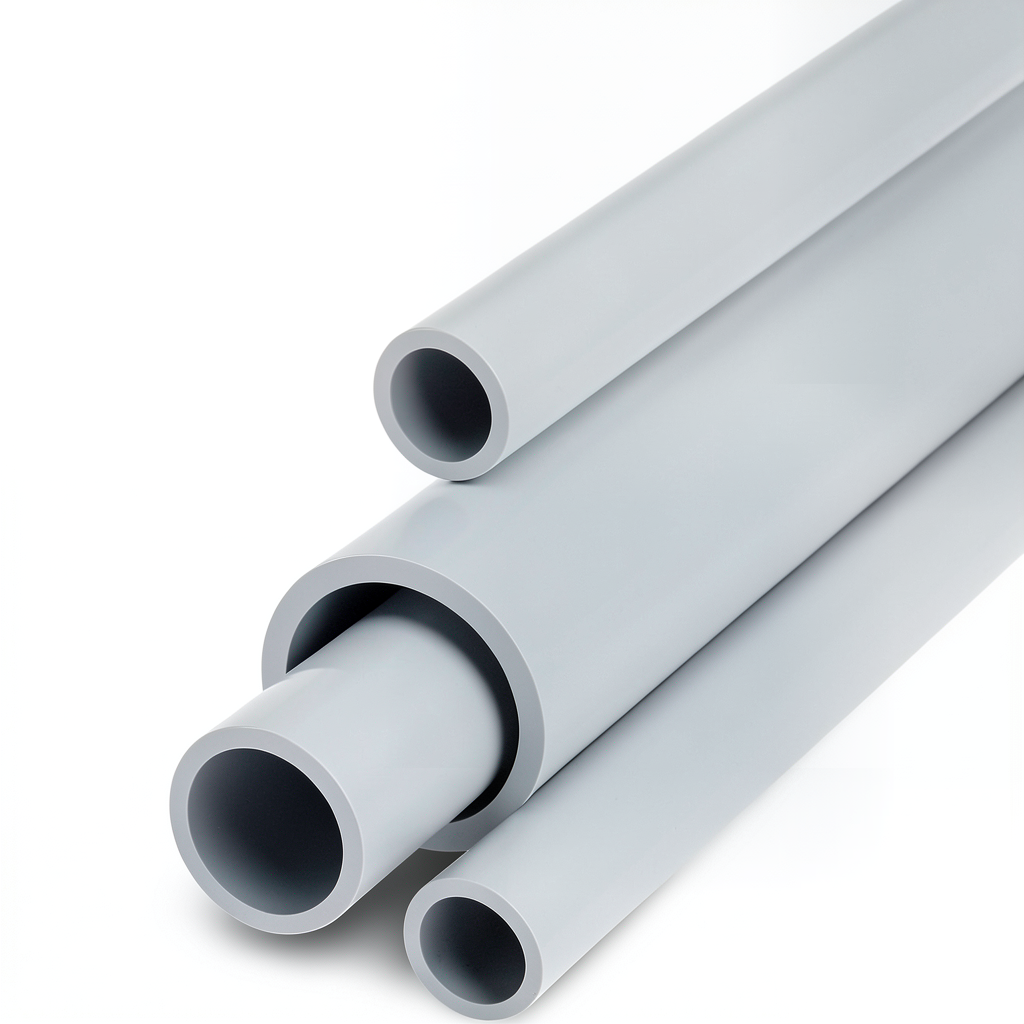 مواسير UPVC جدول 80 مقاس 1 إنش سمك 4.55 مم لون رمادي فاتح