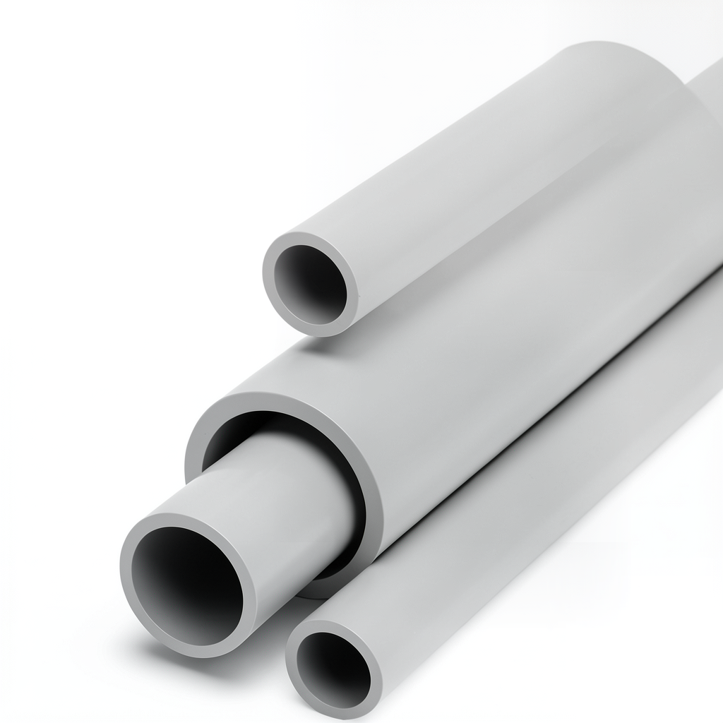مواسير UPVC جدول 80 مقاس 1 إنش سمك 4.55 مم لون رمادي فاتح