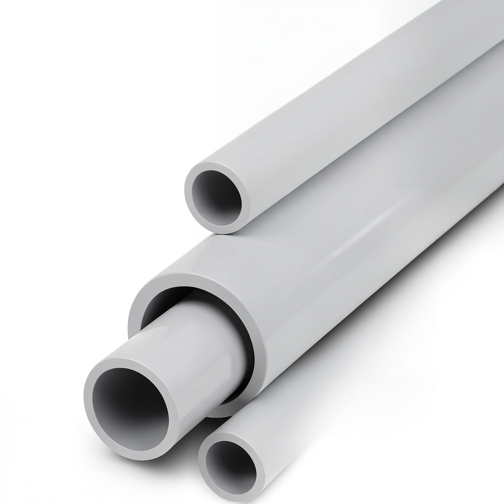 مواسير UPVC جدول 80 مقاس ¼ 1 إنش سمك 4.85 مم لون رمادي فاتح