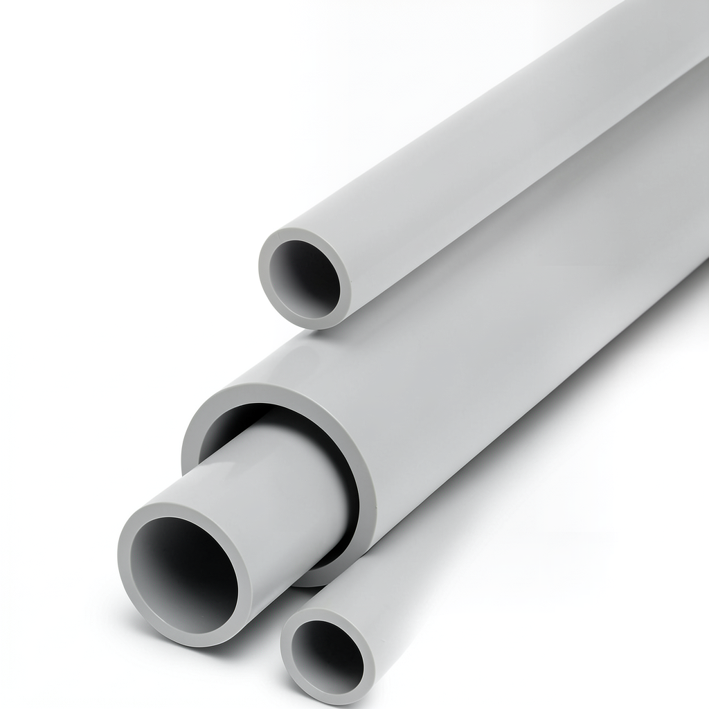 UPVC Pipes Schedule 80 Size 3 Inch Thickness 7.62 mm Light Gray