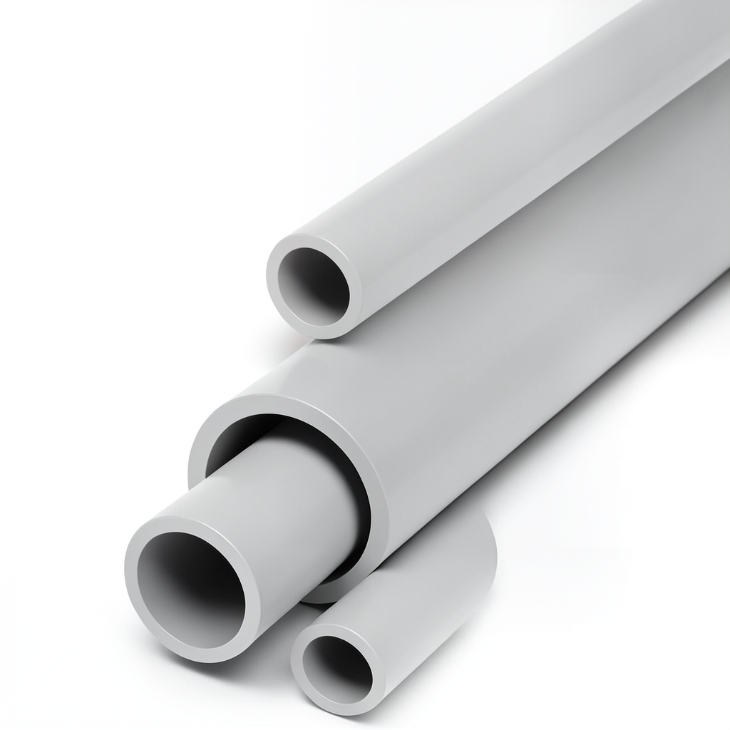 مواسير UPVC جدول 80 مقاس 2 إنش سمك 5.54 مم لون رمادي فاتح