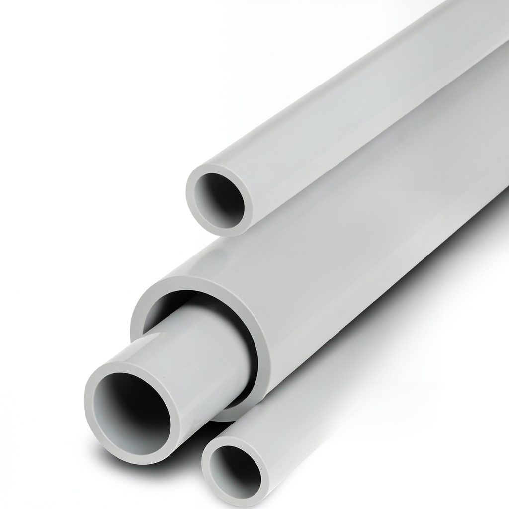 أنابيب UPVC جدول 80 مقاس 6 إنش سمك 10.97 مم لون رمادي فاتح