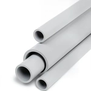 مواسير UPVC جدول 80 مقاس 8 إنش سمك 12.7 مم لون رمادي فاتح