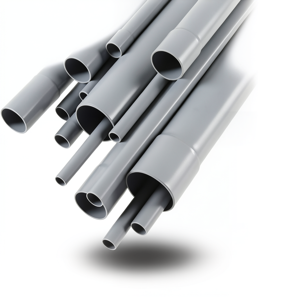 UPVC Pipes Nominal Pressure 10 Bar Outside Diameter 40 mm Thickness 1.9 mm Gray