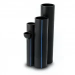 مواسير HDPE الجودة   SDR 26  قطر خارجي 200 مم سمك 7.7 مم لون اسود