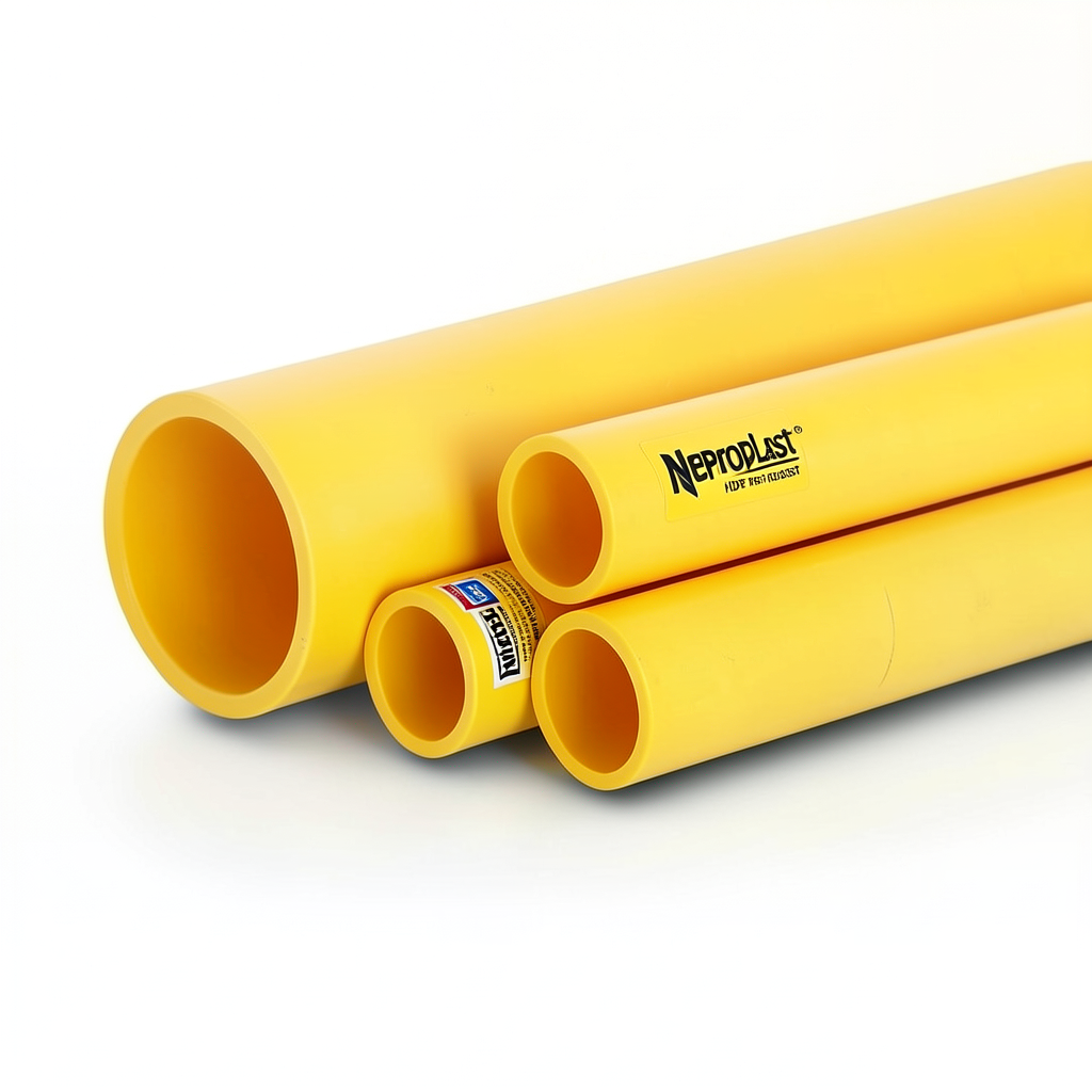 Neproplast HDPE Pipes PE 80 Pressure 3.2 Bar Outside Diameter 355 mm Thickness 8.7 mm Yellow | NEPROPLAST