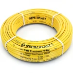 أنابيب HDPE PE 80 ضغط 10 بار قطر خارجي 75 مم سمك 5.6 مم لون أصفر | نيبروبلاست