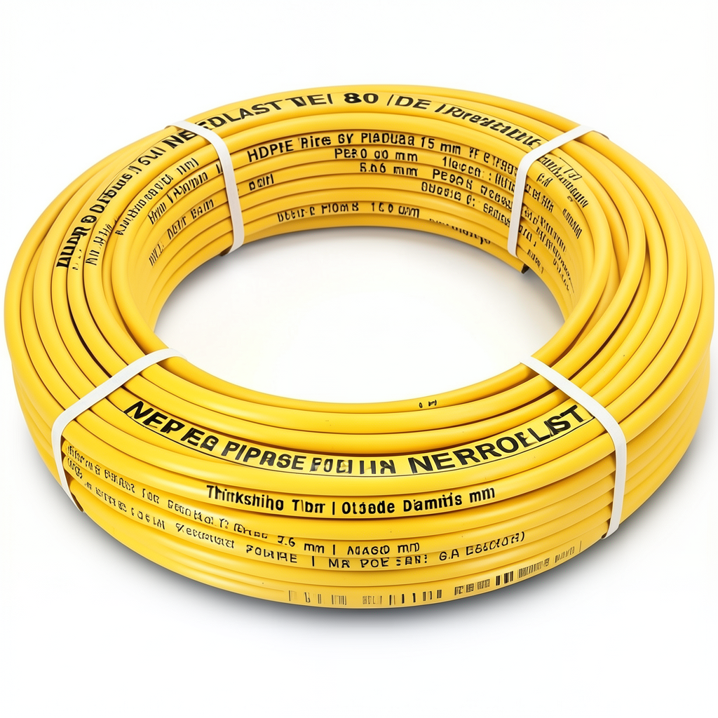 HDPE Pipes PE 80 Pressure 10 Bar Outside Diameter 75 mm Thickness 5.6 mm Yellow | NEPROPLAST
