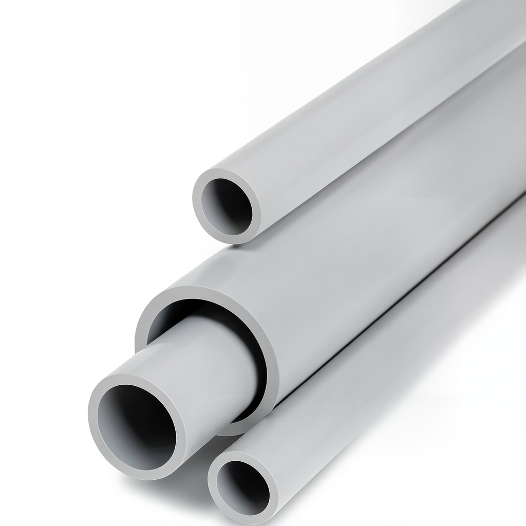 UPVC Pipes Schedule 80 Size 2 Inch Thickness 5.54 mm Light Gray