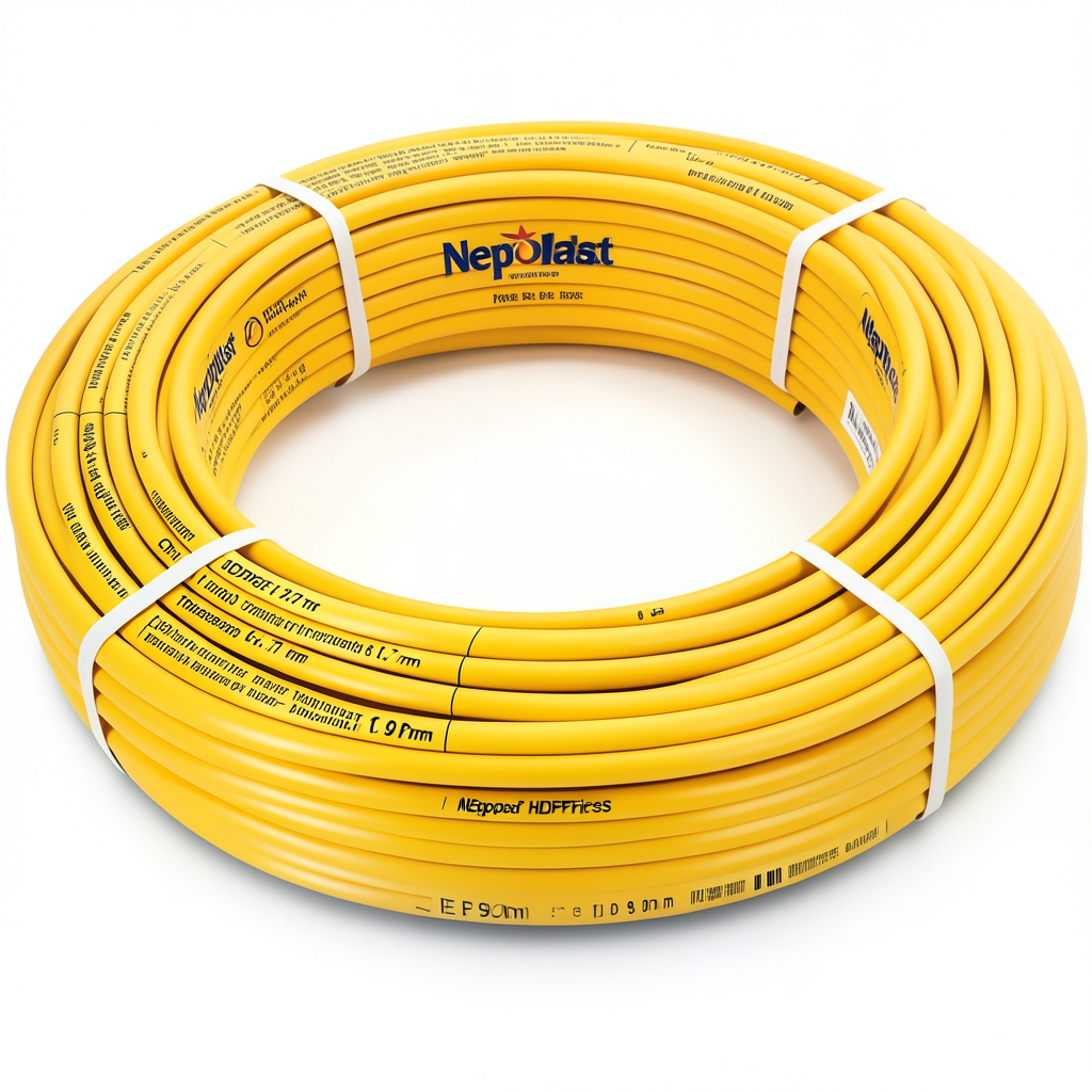 أنابيب HDPE نيبروبلاست PE 80 ضغط 10 بار قطر خارجي 90 مم سمك 6.7 مم لون أصفر | نيبروبلاست