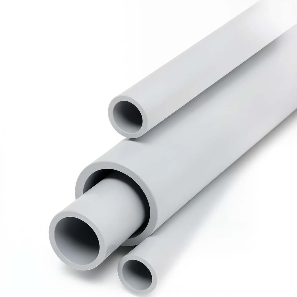 UPVC Pipes Schedule 80 Size 4 Inch Thickness 8.56 mm Light Gray