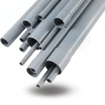 مواسير UPVC ضغط 10 بار قطر خارجي 40 مم سمك 1.9 مم لون رمادي