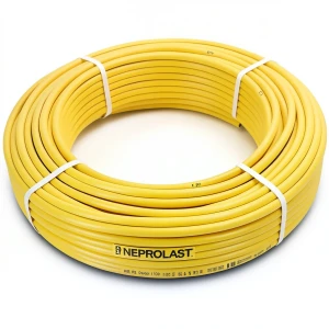 أنابيب HDPE PE 80 ضغط 10 بار قطر خارجي 25 مم سمك 1.9 مم لون أصفر | نيبروبلاست