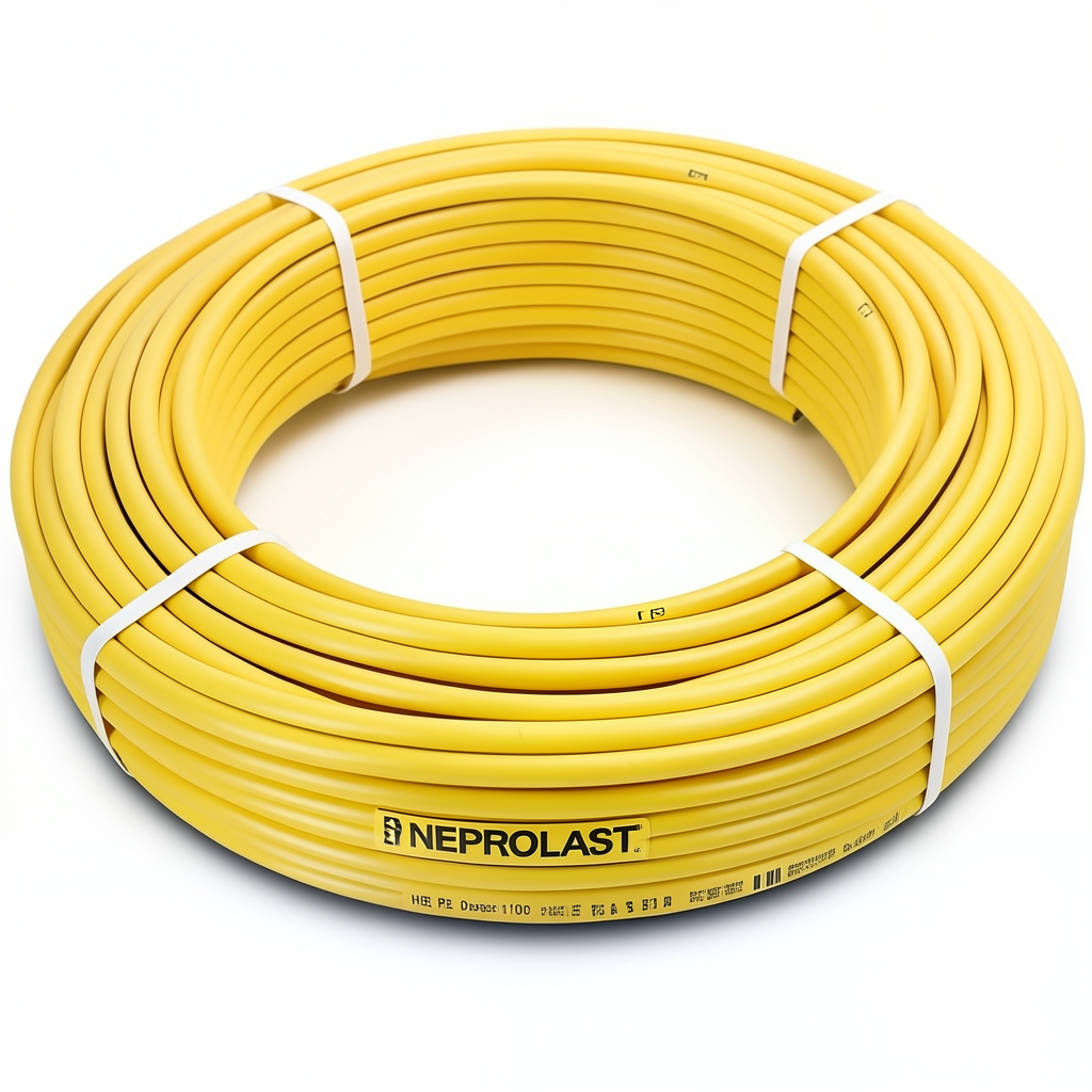 أنابيب HDPE PE 80 ضغط 10 بار قطر خارجي 25 مم سمك 1.9 مم لون أصفر | نيبروبلاست