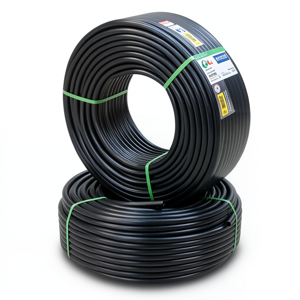 أنابيب HDPE PE 80 ضغط 10 بار قطر 25 مم سمك 1.9 مم لون أسود | نيبروبلاست