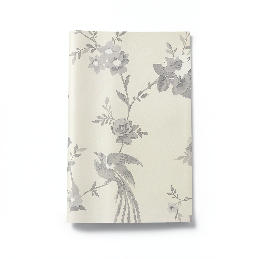 Floral Wallpaper 10m x 0.53m Light Beige, Model 440652