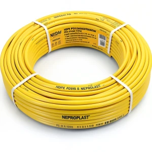 أنابيب HDPE PE 80 ضغط 10 بار قطر خارجي 110 مم سمك 8.1 مم لون أصفر | نيبروبلاست