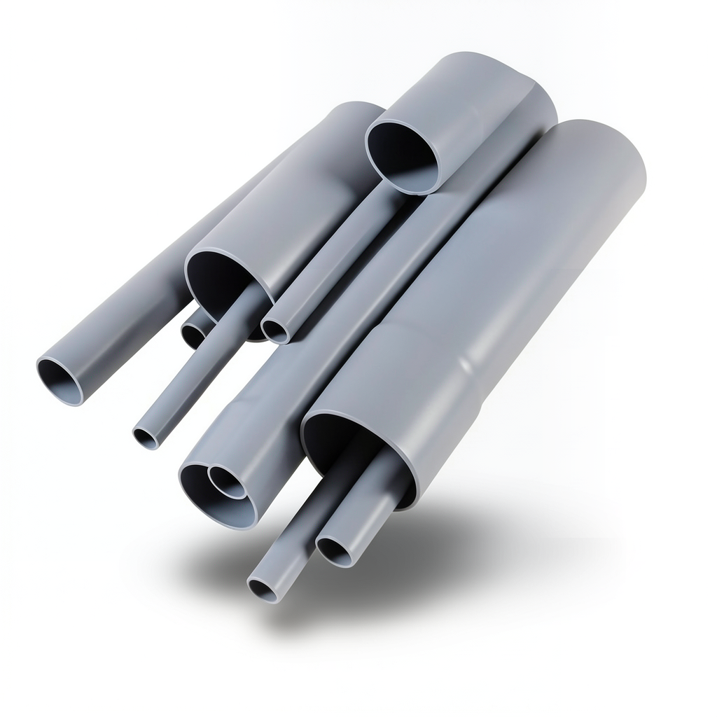 UPVC Pipes Nominal Pressure 10 Bar Outside Diameter 180 mm Thickness 8.6 mm Gray
