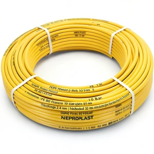 أنابيب HDPE PE 80 ضغط 10 بار قطر خارجي 32 مم سمك 2.4 مم لون أصفر | نيبروبلاست