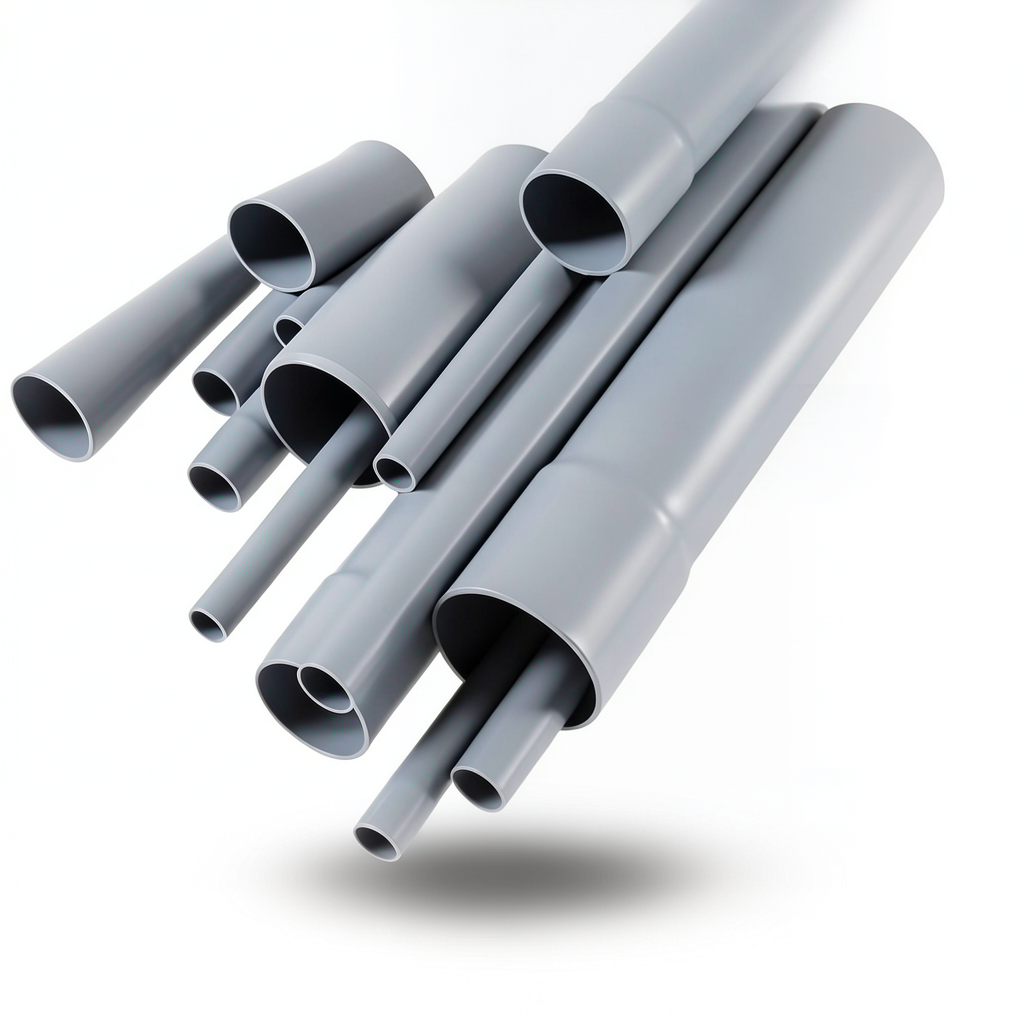 UPVC Pipes 6 Bar Pressure 140 mm OD 4.1 mm Thickness Gray