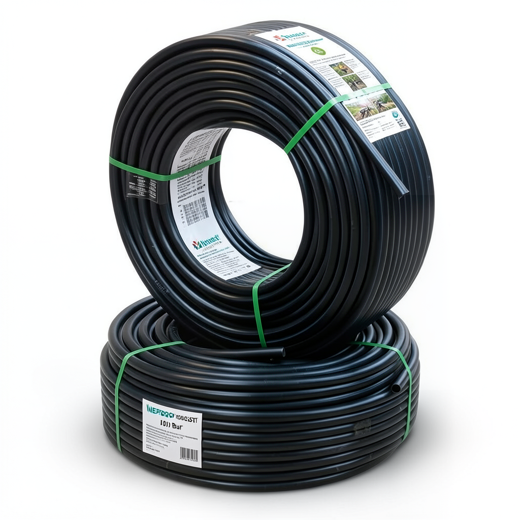 أنابيب HDPE PE 80 ضغط 10 بار قطر 25 مم سمك 1.9 مم لون أسود | نيبروبلاست