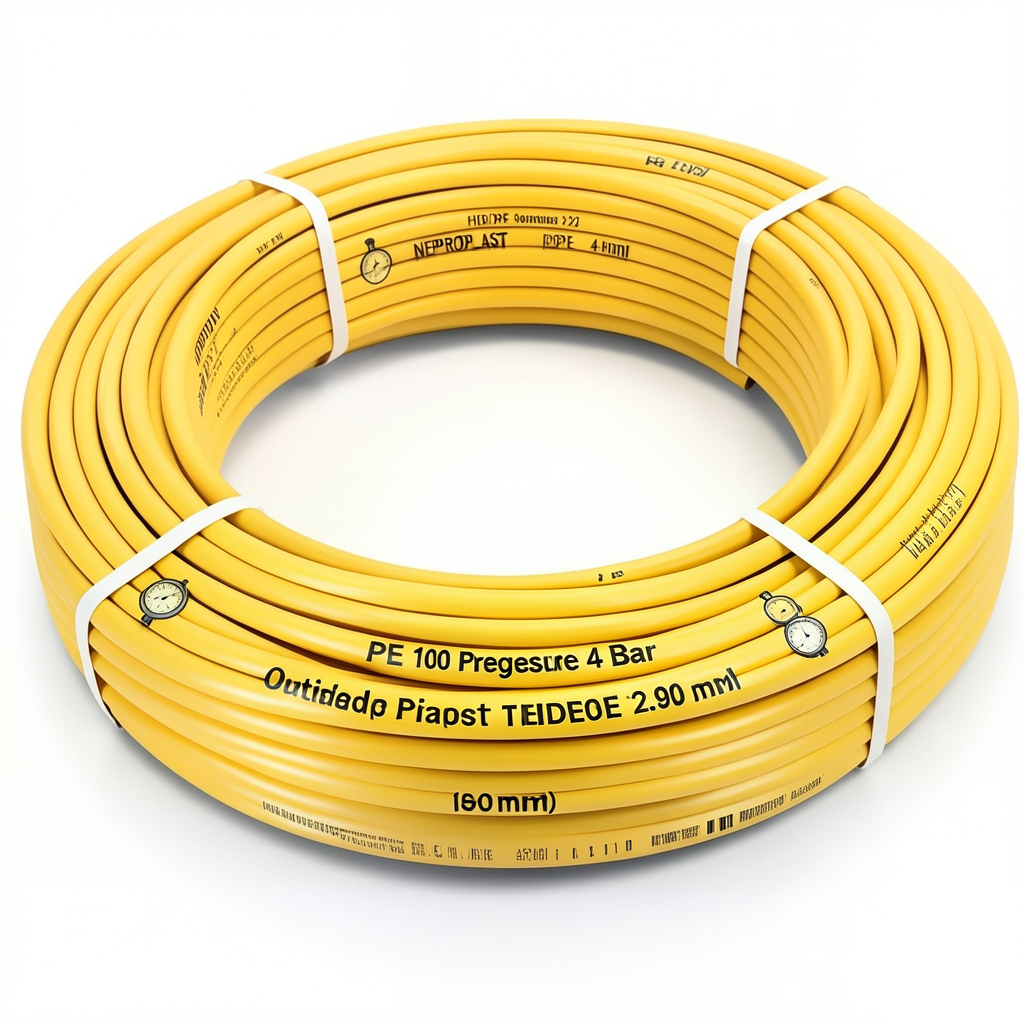 HDPE Pipes PE 100 Pressure 4 Bar Outside Diameter 90 mm Thickness 2.2 mm Yellow | NEPROPLAST