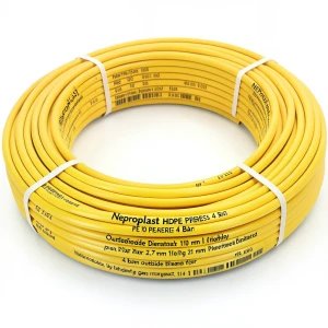 Neproplast HDPE Pipes PE 100 Pressure 4 Bar Outside Diameter 110 mm Thickness 2.7 mm Yellow | NEPROPLAST