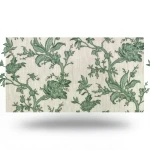WallCovering Floral Design 10mx1.06m Green with Beige, Model 38005