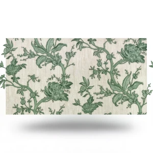 WallCovering Floral Design 10mx1.06m Green with Beige, Model 38005
