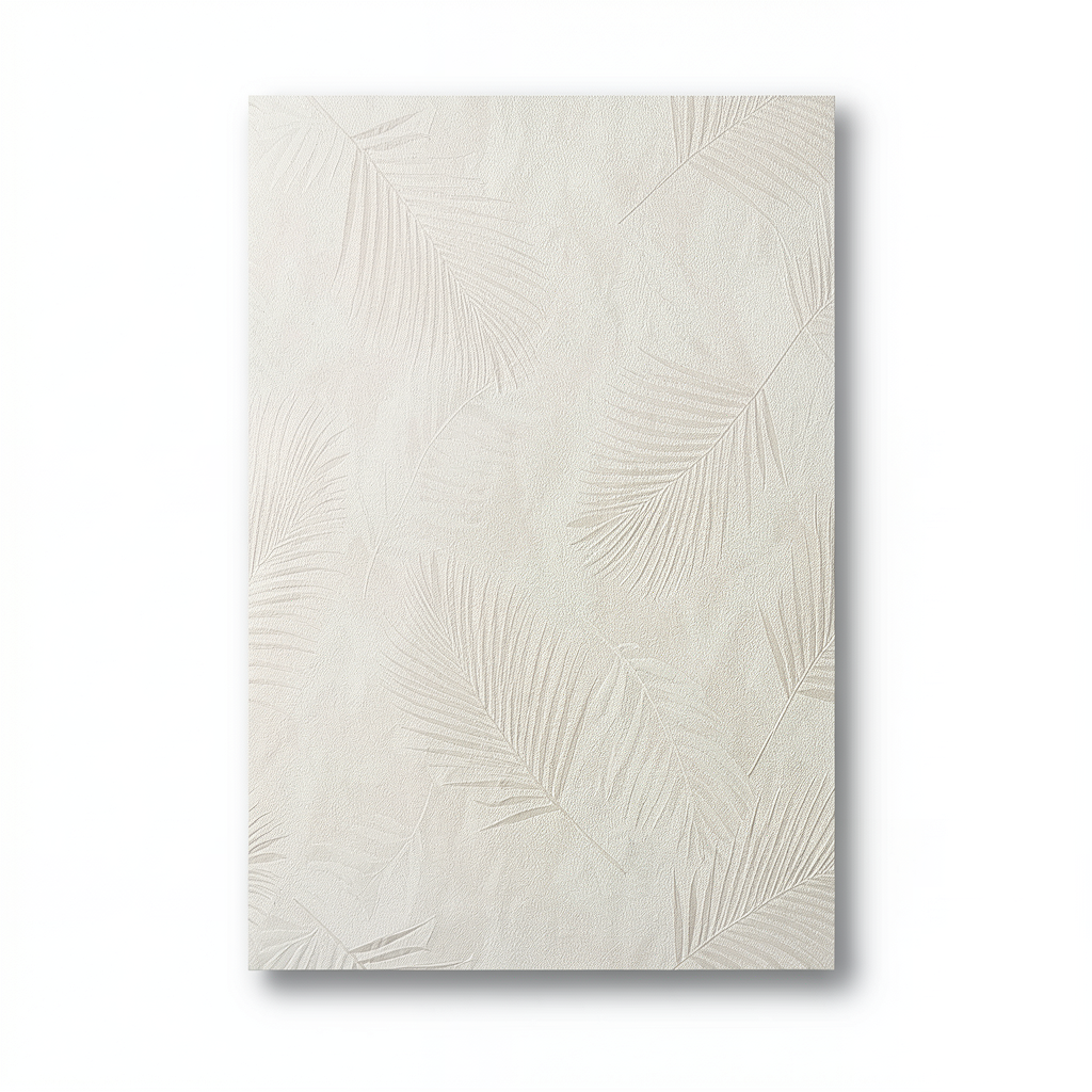 German Leaf Patterned Wall Covering 10m x 0.53m Light Beige