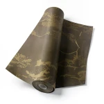Italian Wallpaper Dark Gold Patterned Design, Size 10mx0.70m, Model 15043