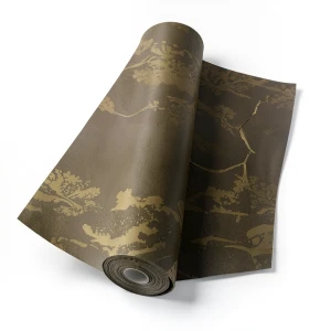 Italian Wallpaper Dark Gold Patterned Design, Size 10mx0.70m, Model 15043