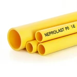 مواسير HDPE PE 100 ضغط 4 بار قطر 250 مم سمك 6.2 مم لون أصفر | نيبروبلاست